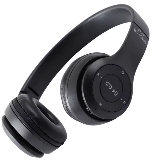 P47 BLACK -Bluetooth 5.3 TWS Headphones with Deep Bass