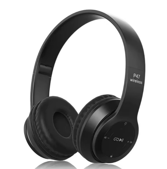 P47 BLACK -Bluetooth 5.3 TWS Headphones with Deep Bass